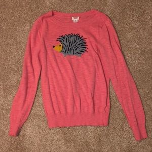 Pink Adorable Hedgehog Sweater